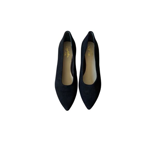 SEYCHELLES Make An Entrance Pump Heels size 8 Pointed Toe Black Suede - Picture 3 of 9